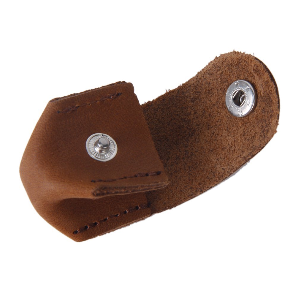 Premium Leather Pool Cue Chalk Holder Pouch with Snap Closure - Billiards & Snooker Accessories for Professional Players (Brown) - Perfect for Home Game Rooms, Bars, and Tournaments