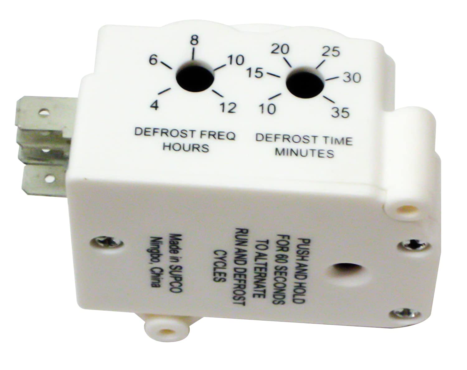 UET120 SUPCO Refrigerator Defrost Timer Control - 120V Electronic Replacement Part for Home Appliances | Perfect for Fridge Repair & Maintenance