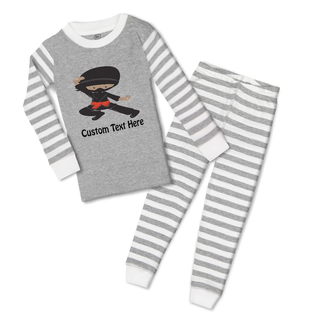 Custom Boys & Girls Cotton Toddler Pajama Set - Ninja Themed Baby Sleepwear (12-Pack) | Snug Fit for Comfort | Perfect for Bedtime, Lounging & Playtime