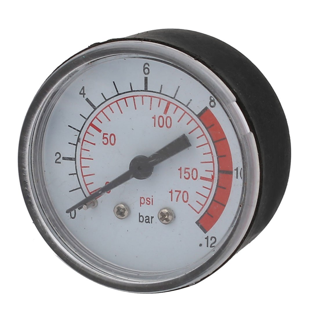 uxcell 1/4BSP Male Thread Pressure Gauge 12 Bar 170 PSI - High Accuracy for Air Compressors, Hydraulic Systems & Industrial Applications