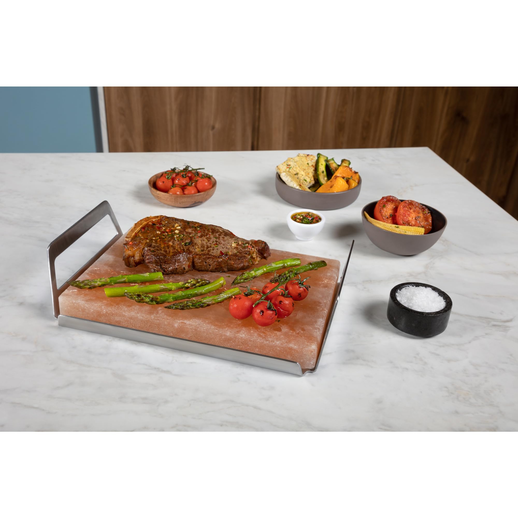 Electrolux E2SLT Himalayan Salt Cooking Stone Plate - 20x30x4cm, 3kg - Grill, Oven, Induction & Charcuterie Board - Perfect for Steaks, Seafood & Charcuterie Displays