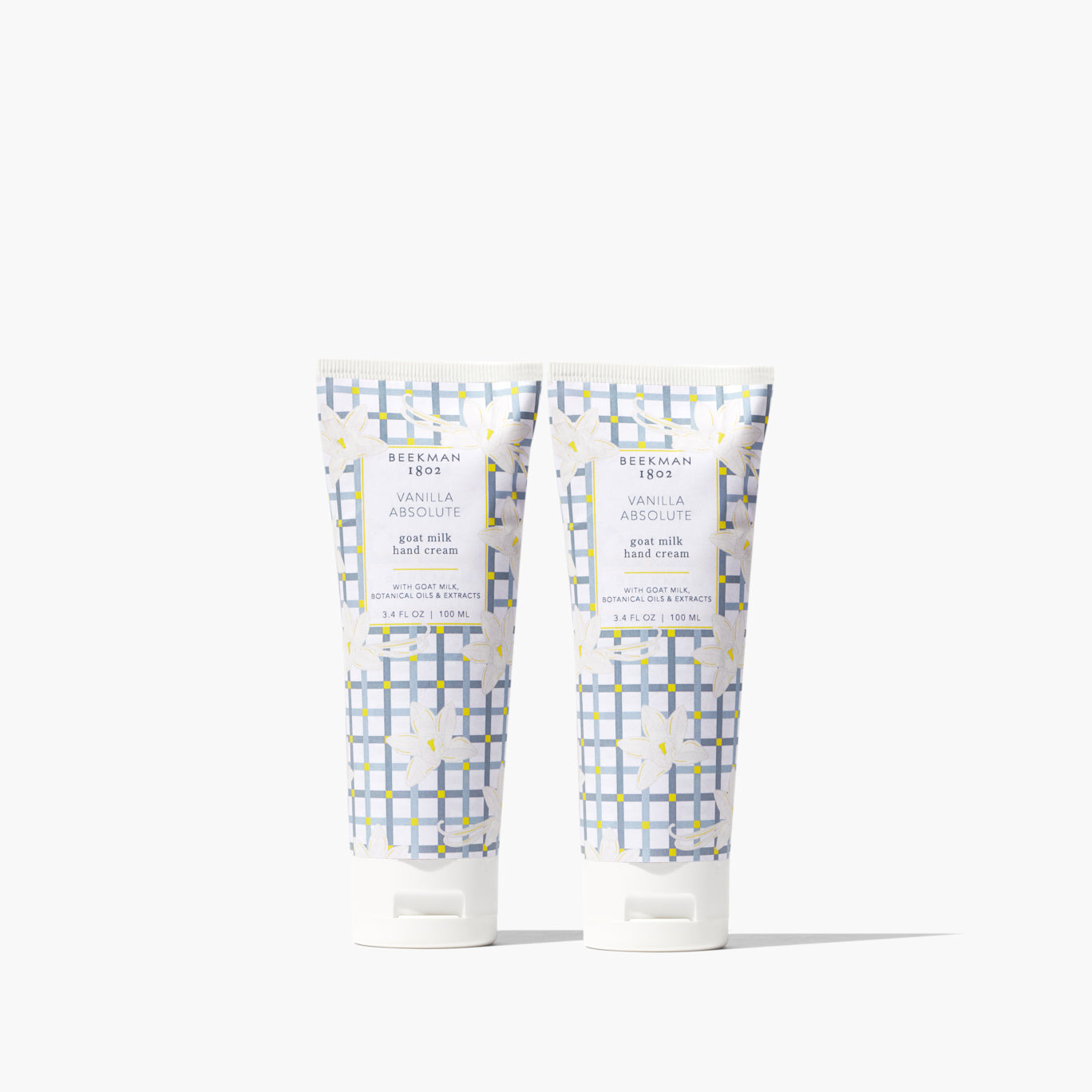 Organic Vanilla Absolute Hand Cream Set of 2 - Ultra Moisturizing & Nourishing for Dry Skin - Perfect for Home, Office & Travel Use