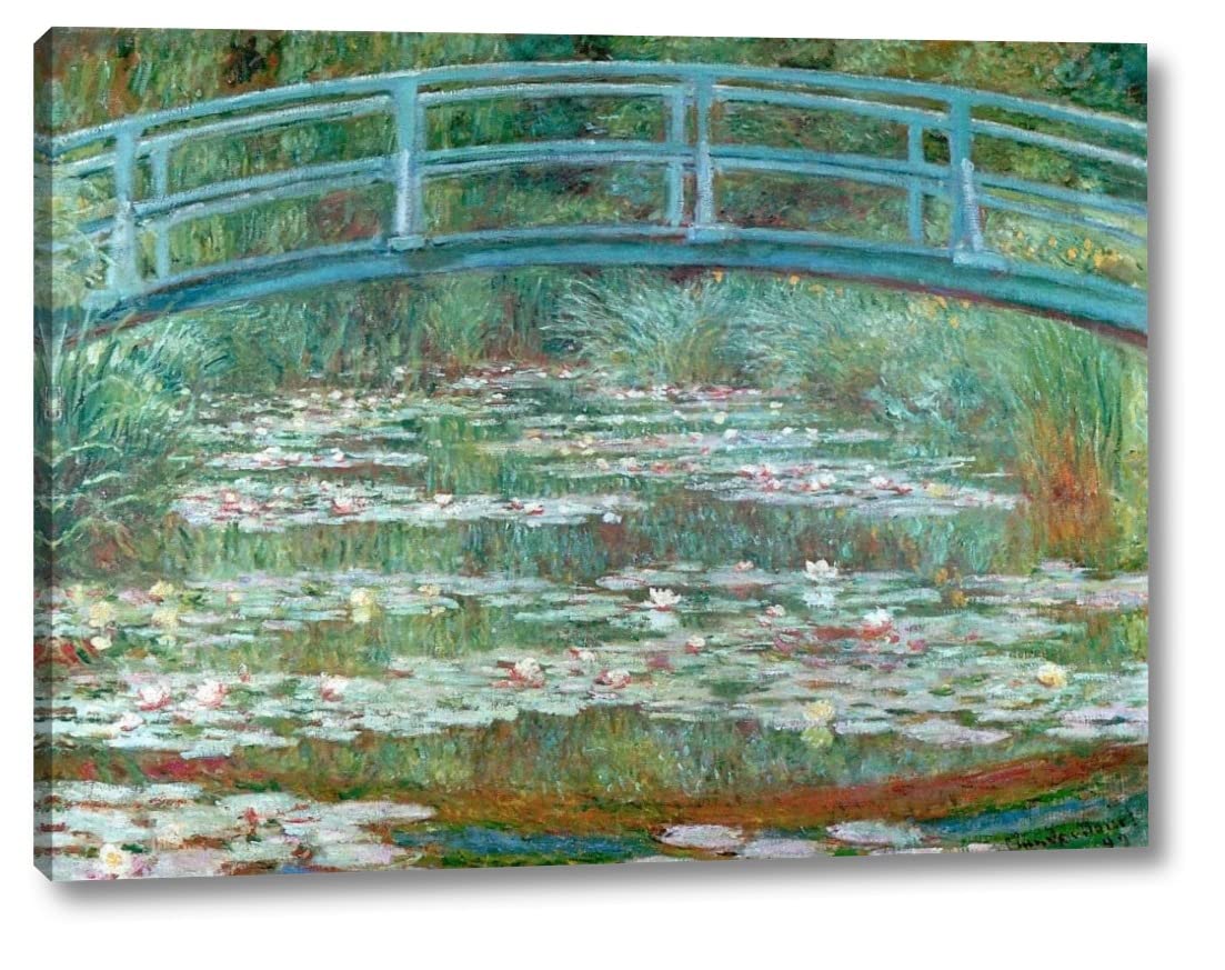 Claude Monet Water Lily Pool Canvas Art Print - 12