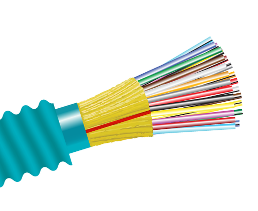 10G OM3 Armored Multimode Fiber Optic Cable - Indoor/Outdoor Distribution for High-Speed Data Transmission - Perfect for Data Centers, Security Systems & Network Infrastructure
