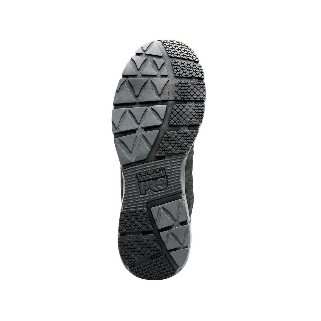 Radius Composite Toe Work Shoes for Men - Black/Yellow Safety Boots with Slip Resistant & Electrical Hazard Protection - Ideal for Construction, Warehouse & Industrial Work