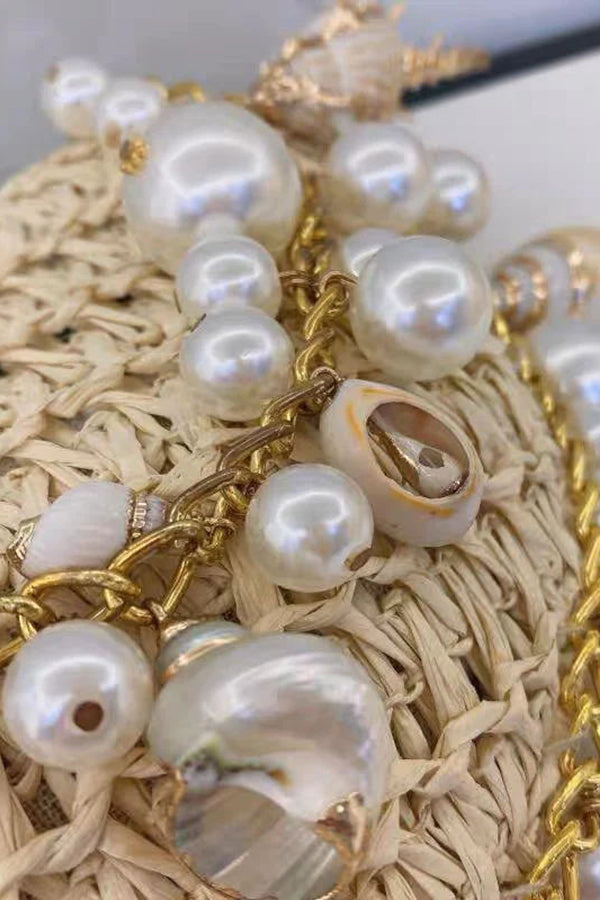 Stylish Versatile Pearl Conch Handbag for Women - Elegant Shell-Shaped Clutch Purse for Evening Parties, Weddings & Special Occasions