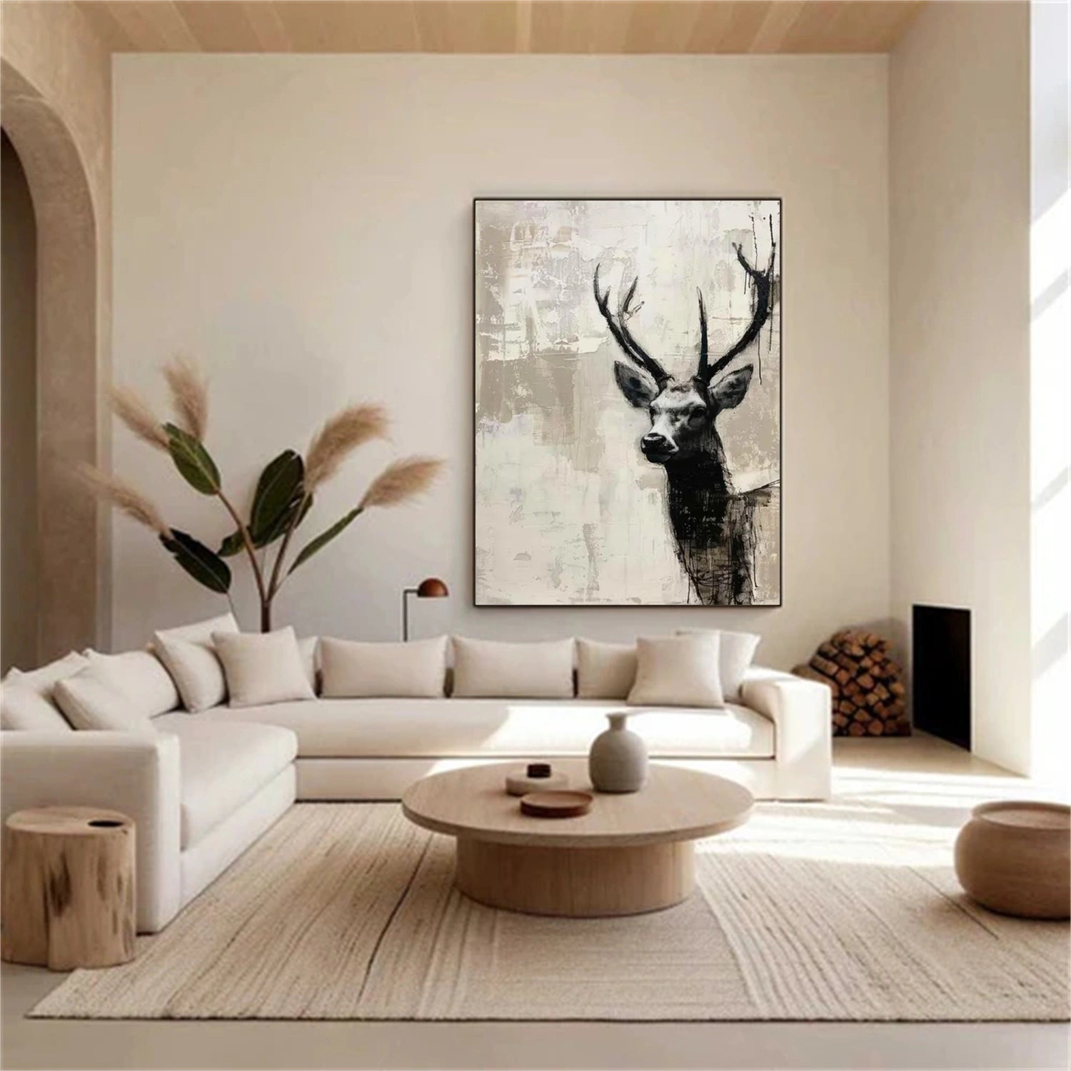 Animal Art Painting #AP125 - Handmade Canvas Wall Decor for Living Room, Bedroom & Office