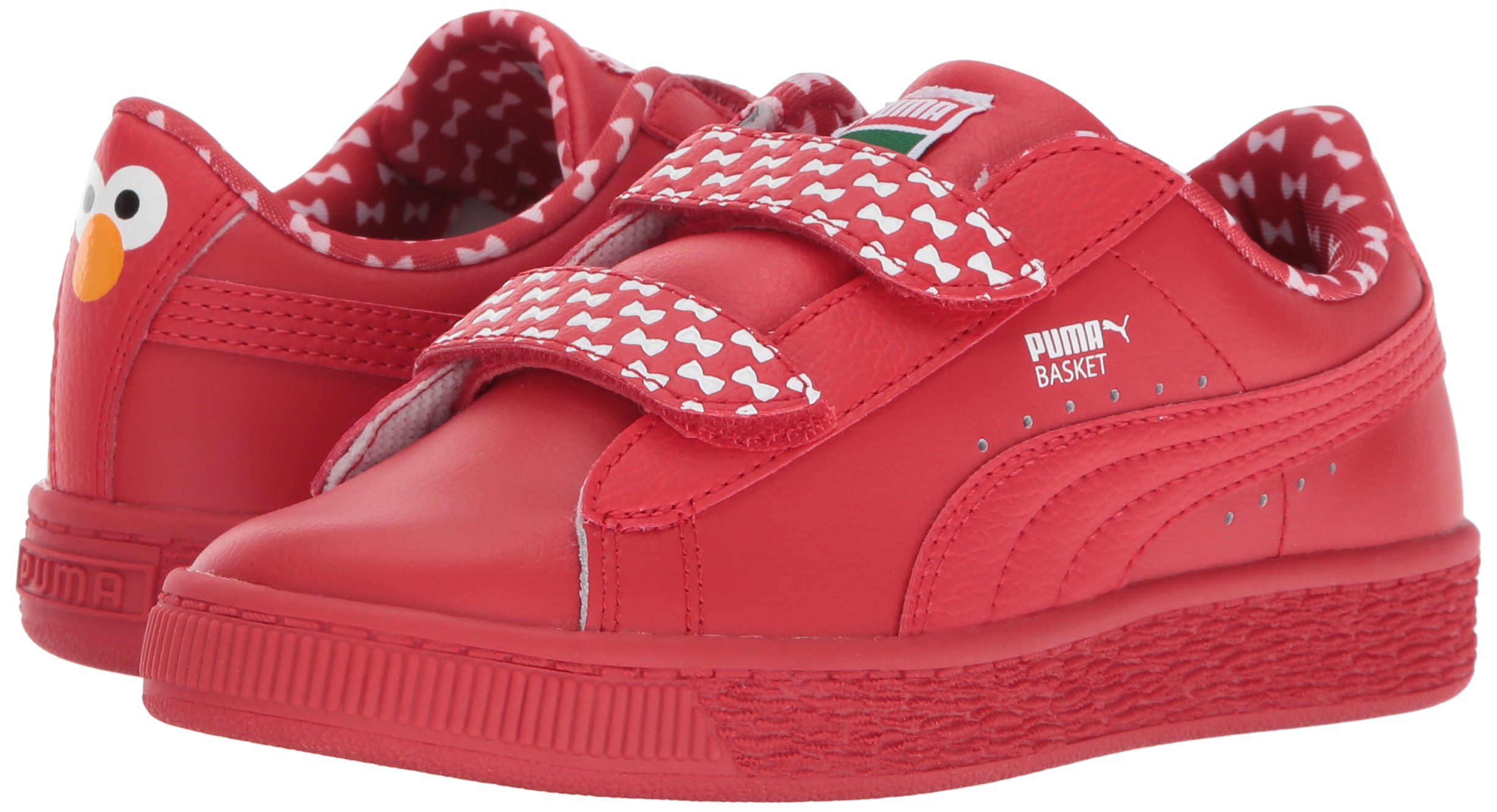 PUMA Baby Boys Sesame Street Bask Elmo Mono V Ps-K Sneakers | Cute Cartoon Character Shoes for Toddlers | Perfect for Playdates, Daycare & Casual Outings