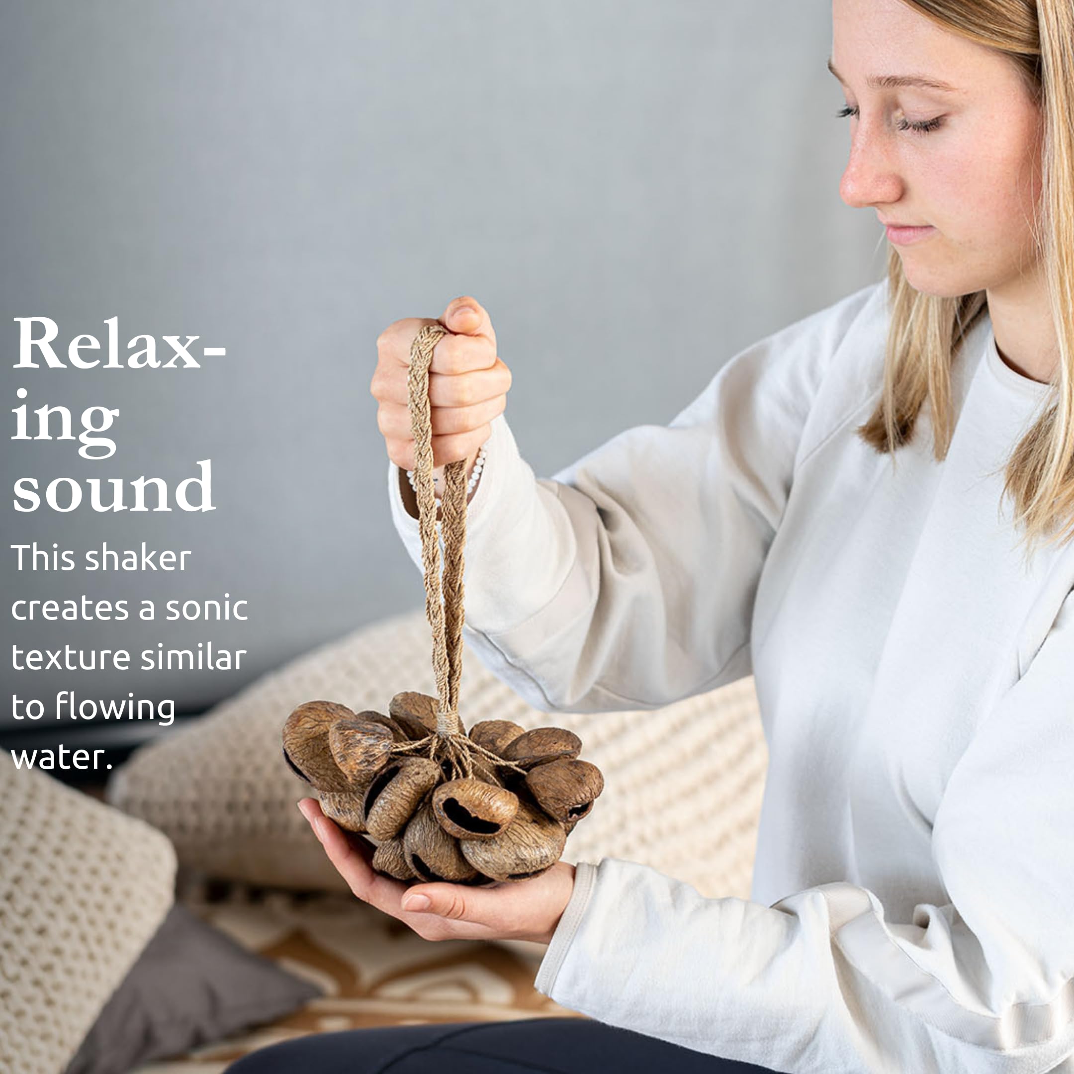 Meinl Sonic Energy Seed Shell Shaker - Natural Percussion Instrument for Meditation, ASMR & Sound Therapy | Relaxing Yoga Accessory & Stress Relief Tool for Spa, Massage & Mindfulness Practice