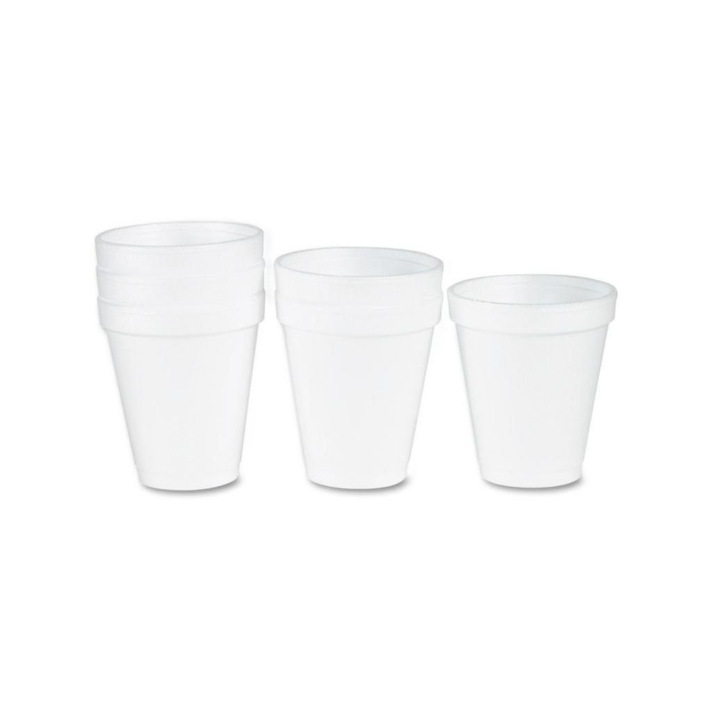 12oz Dart 12J16 White Foam Drink Cups - 1000 Pack | Disposable Coffee Cups for Hot & Cold Beverages, Parties, Picnics, and Office Use