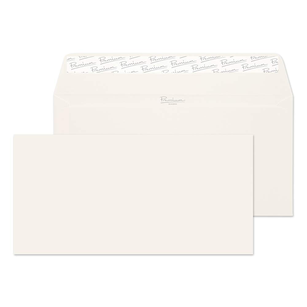 Premium Business DL 110 x 220 mm 120 GSM Peel & Seal Wallet Envelopes (39882) - High Quality White Laid Paper - Pack of 500 - Perfect for Mailing Invoices, Documents & Business Correspondence