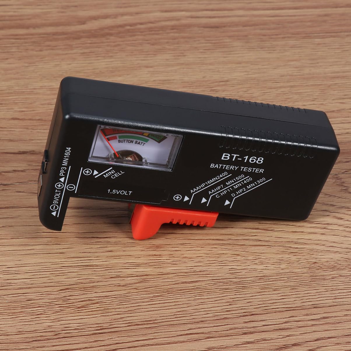 PartyKindom BT-168 Digital Battery Tester - Portable AA AAA 9V 1.5V Cell Battery Voltage Checker with LCD Display - Perfect for Home, Office, and Emergency Power Supply Testing