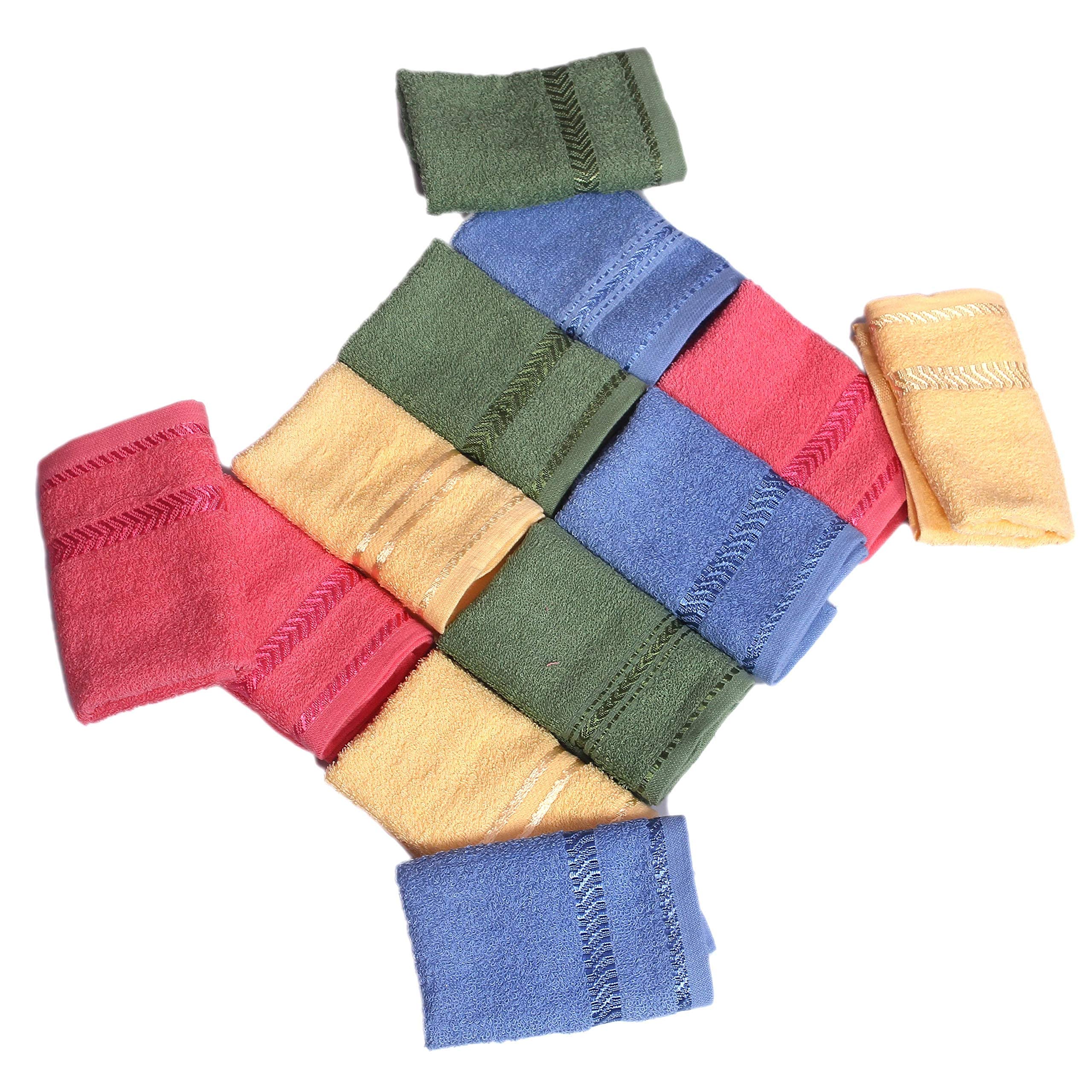 Premium Cotton Face Towel Set for Women - 6 Pack Soft Absorbent Handkerchiefs (Multicolor) | Gentle Skincare, Makeup Removal & Daily Use