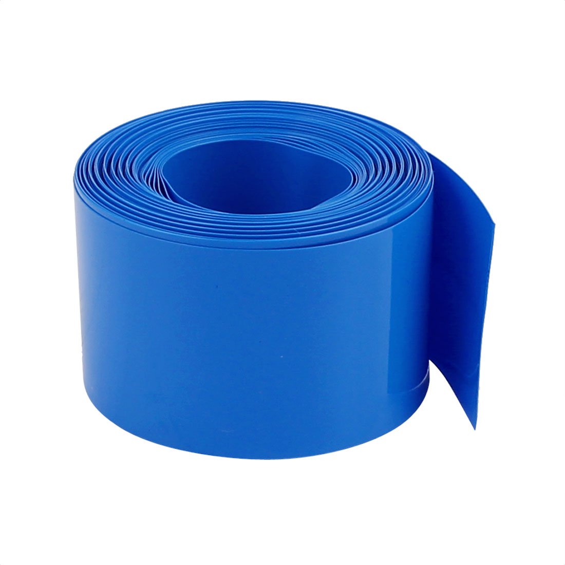 32mm Flat Width 2.1M Length PVC Heat Shrink Tubing - Blue Color for 18650 Batteries | Wire Insulation, DIY Projects, Electronics Repair & Battery Protection