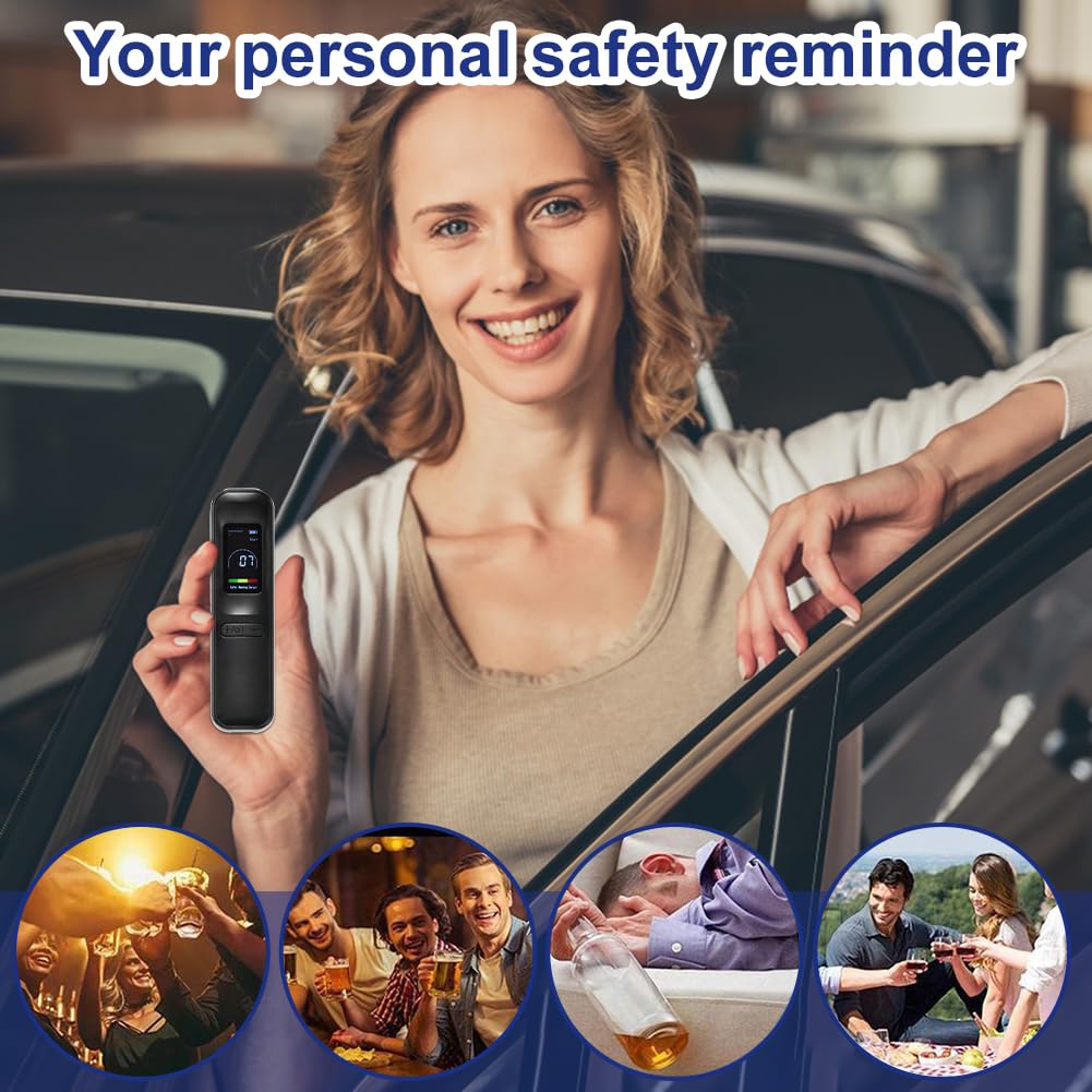 **Portable Non-Contact Breathalyzer – High Accuracy Alcohol Tester for Personal & Professional Use | Home, Office, and Road Safety**