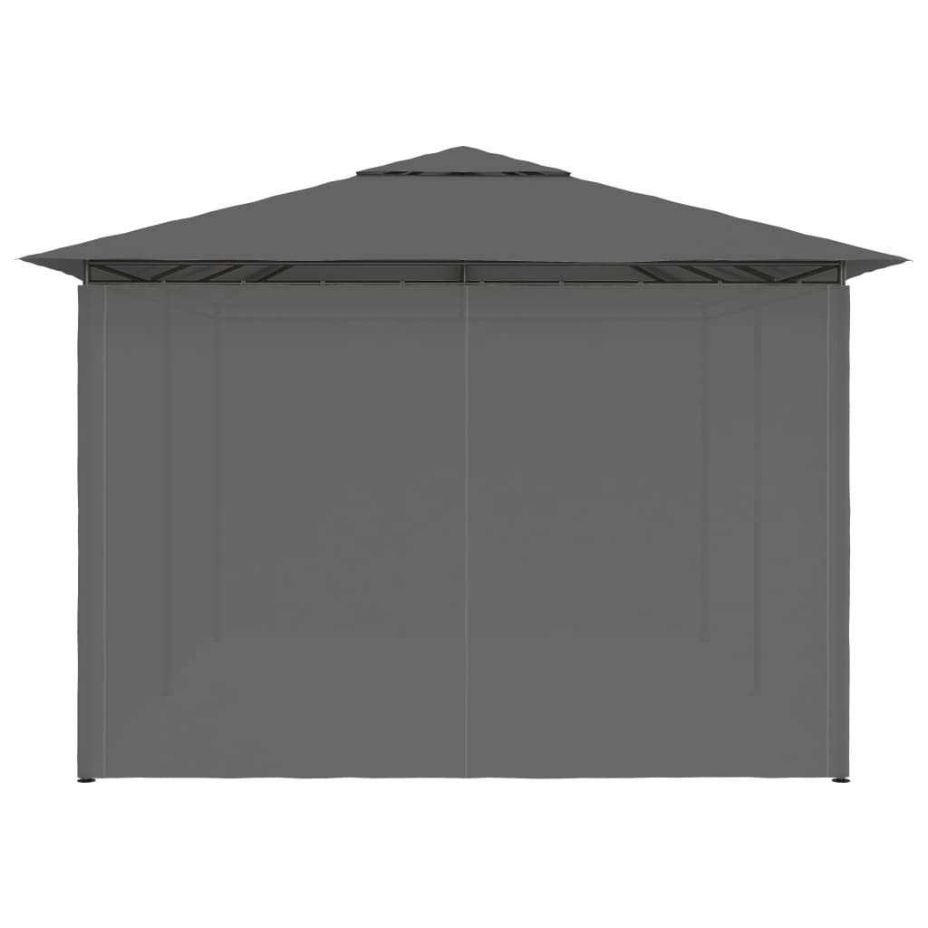 Large 157.4x118.1 Inch Anthracite Garden Marquee with Curtains - Perfect for Outdoor Weddings, Parties, and Backyard Events