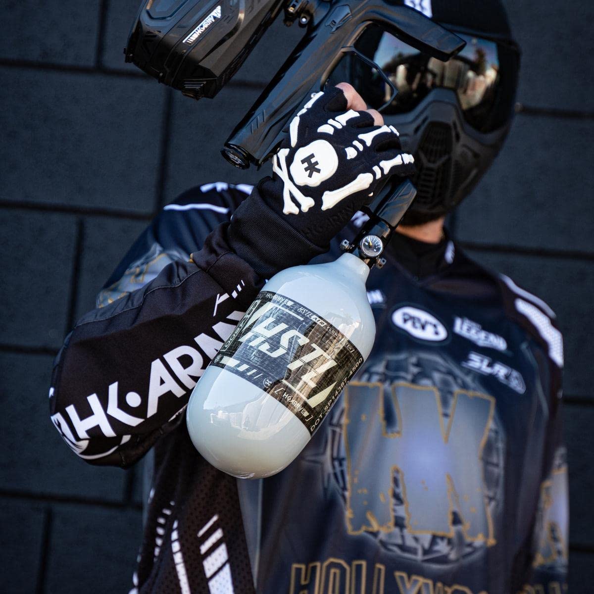 HK Army 68ci 4500psi HPA Paintball Air Tank - High Strength Carbon Fiber - Lightweight Grey - Perfect for Tournament Play & Outdoor Paintball Games