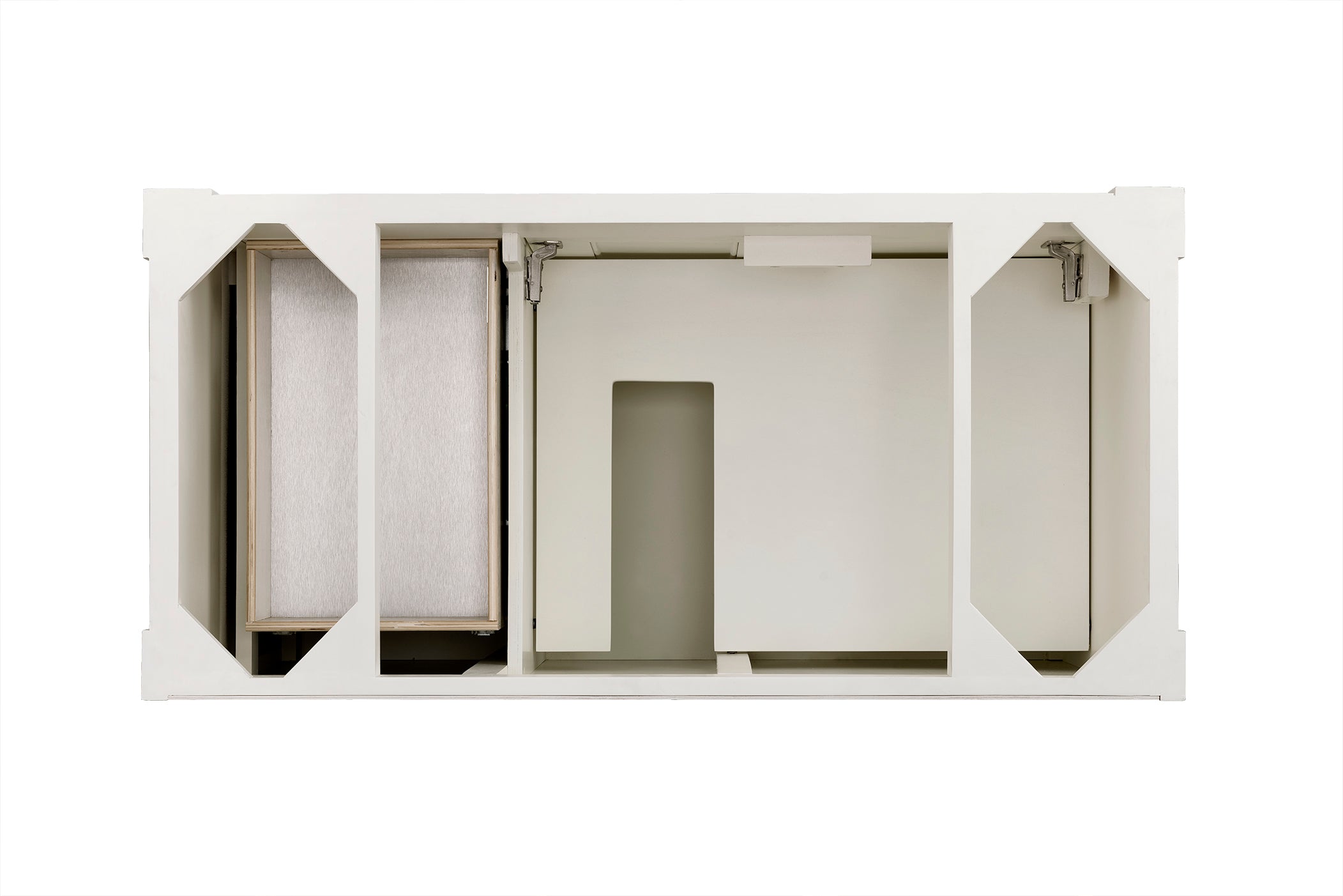 Brookfield 48-Inch Single Bathroom Vanity in Bright White - Modern Bathroom Storage with Sink for Home & Apartment Renovation