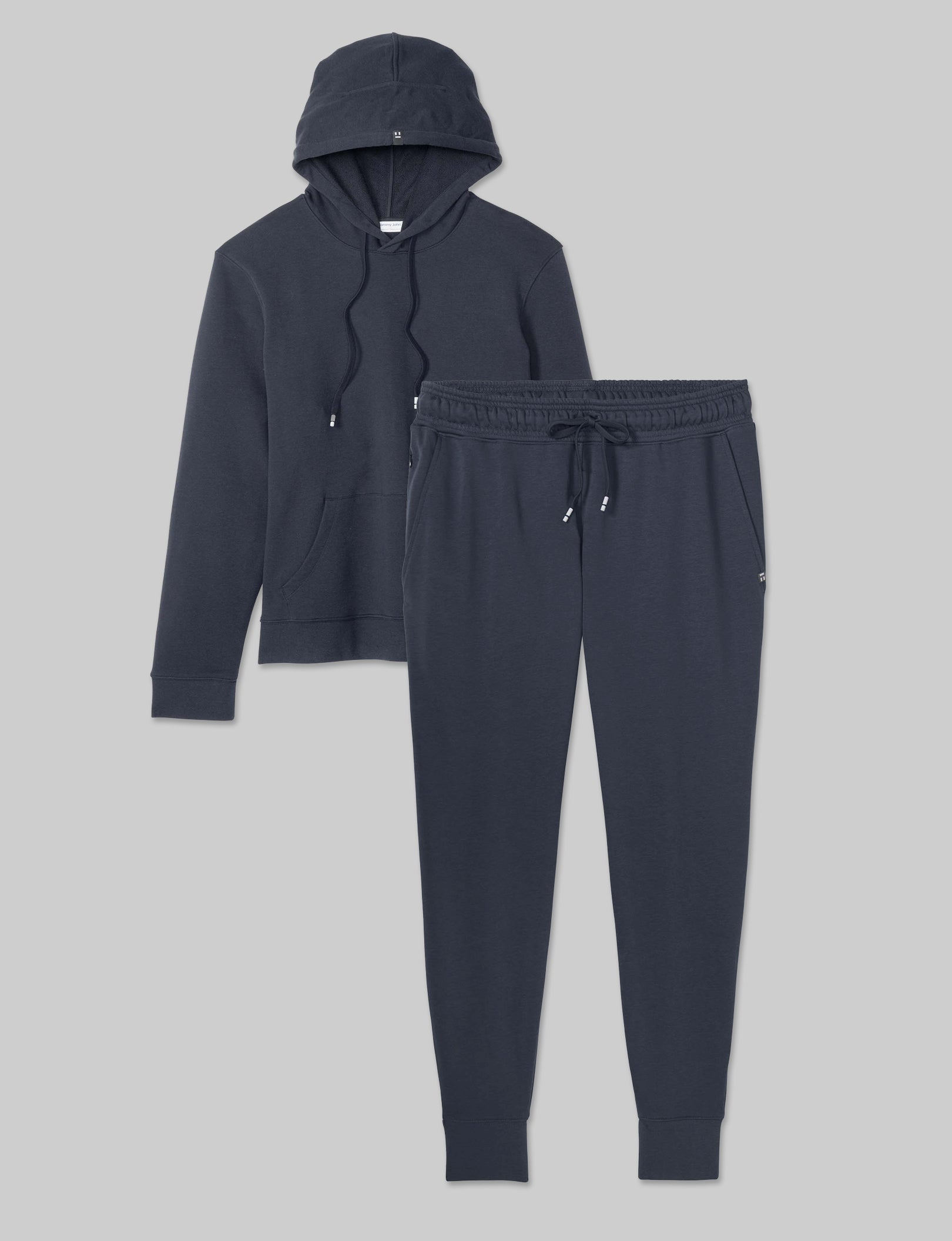 French Terry Hoodie & Jogger Set for Women - Cozy Loungewear Outfit, Casual Sweatsuit for Home, Gym, and Travel