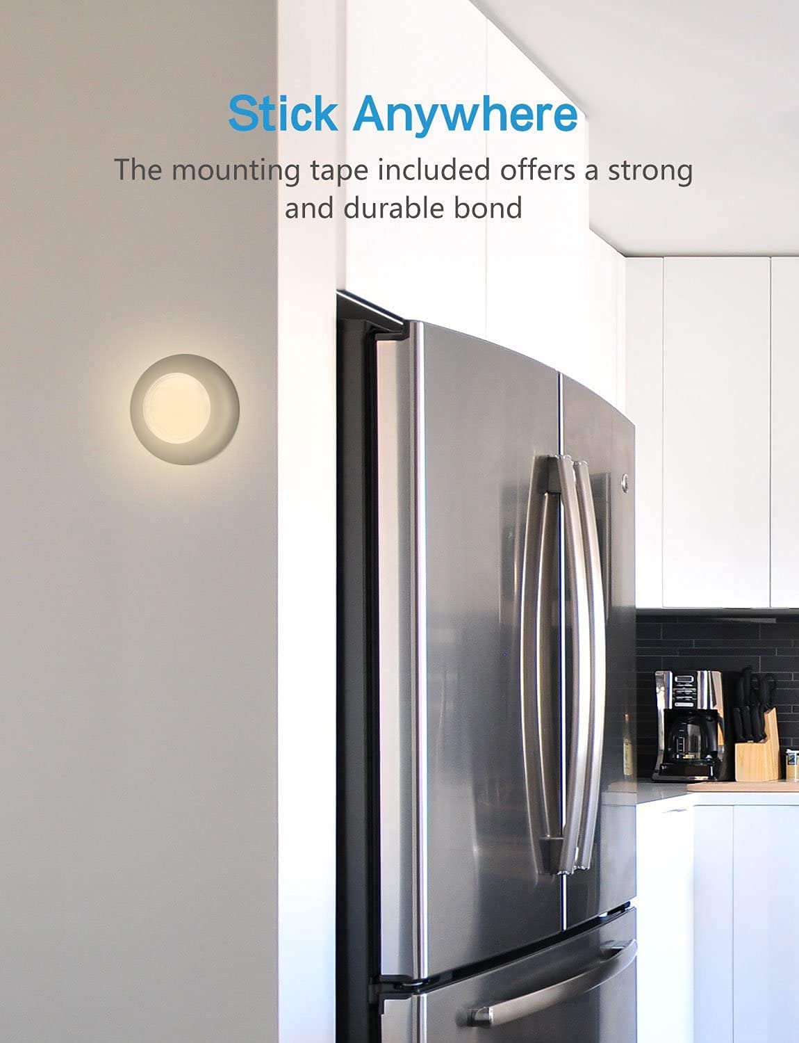 Dream Master LED Tap Lights 5 Pack - Wireless Under Cabinet Lighting for Kitchen, Closet & Counter