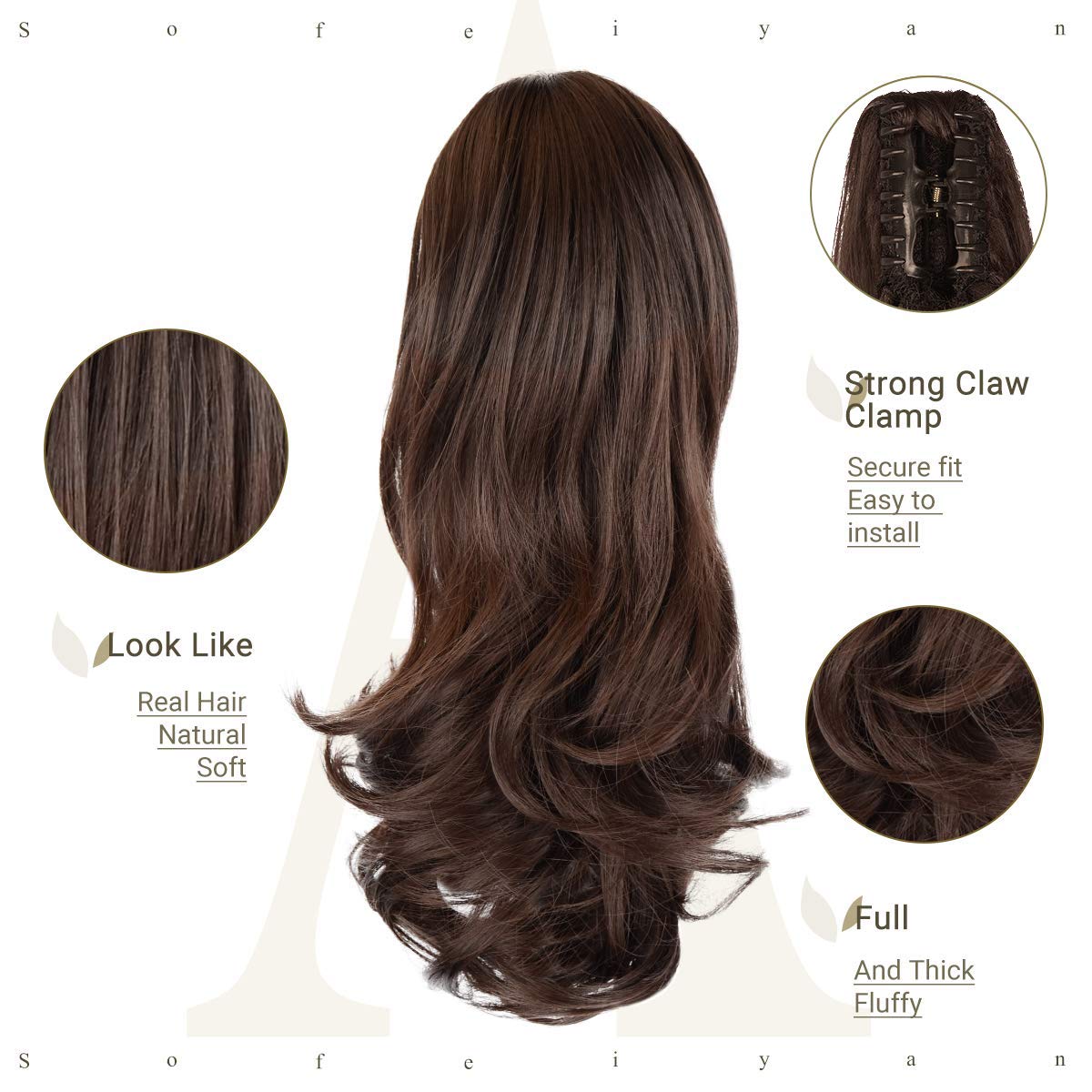 Clip-In Synthetic Claw Hair Extension - 13
