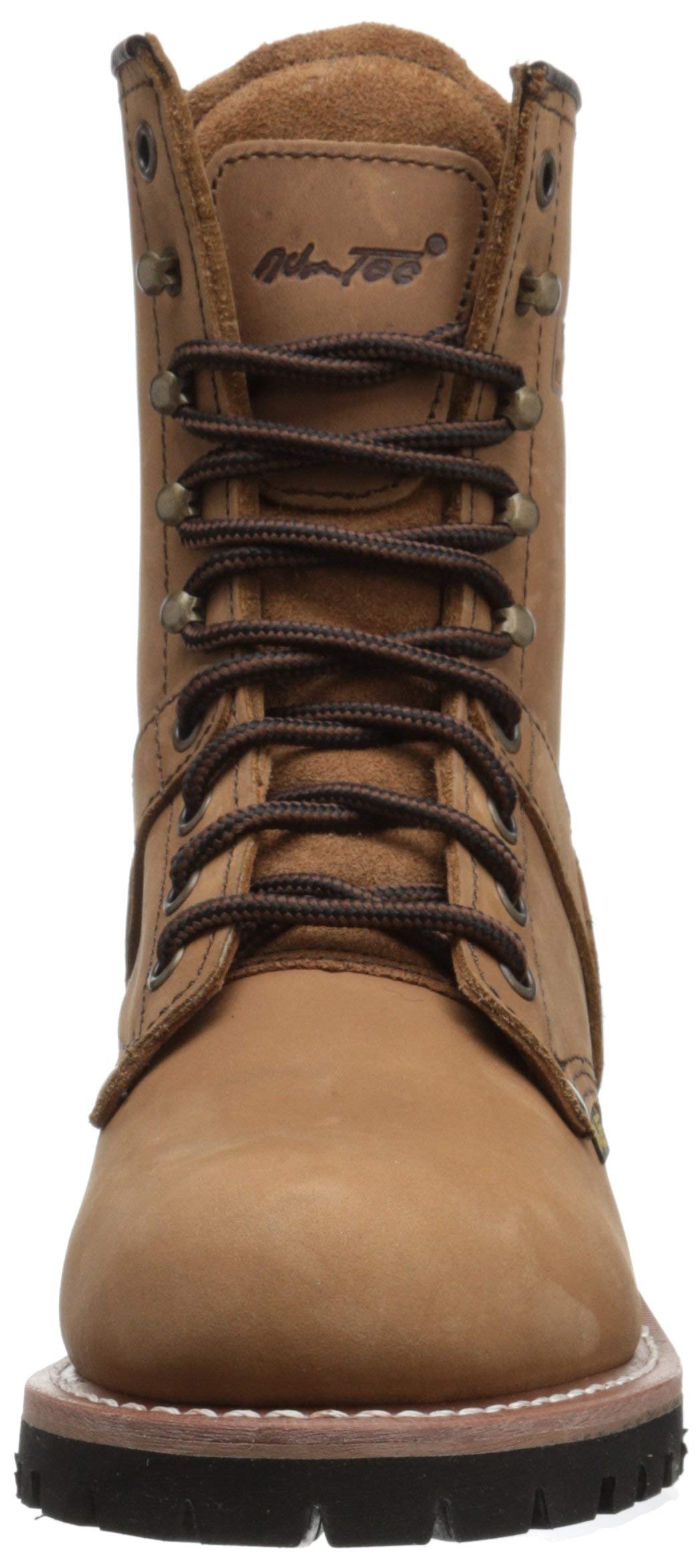 Ad Tec 9 Inch Women's Logger Work Boots - Crazy Horse Leather, Soft Safety Toe, Oil Resistant Lug Sole - Perfect for Construction, Landscaping & Outdoor Work