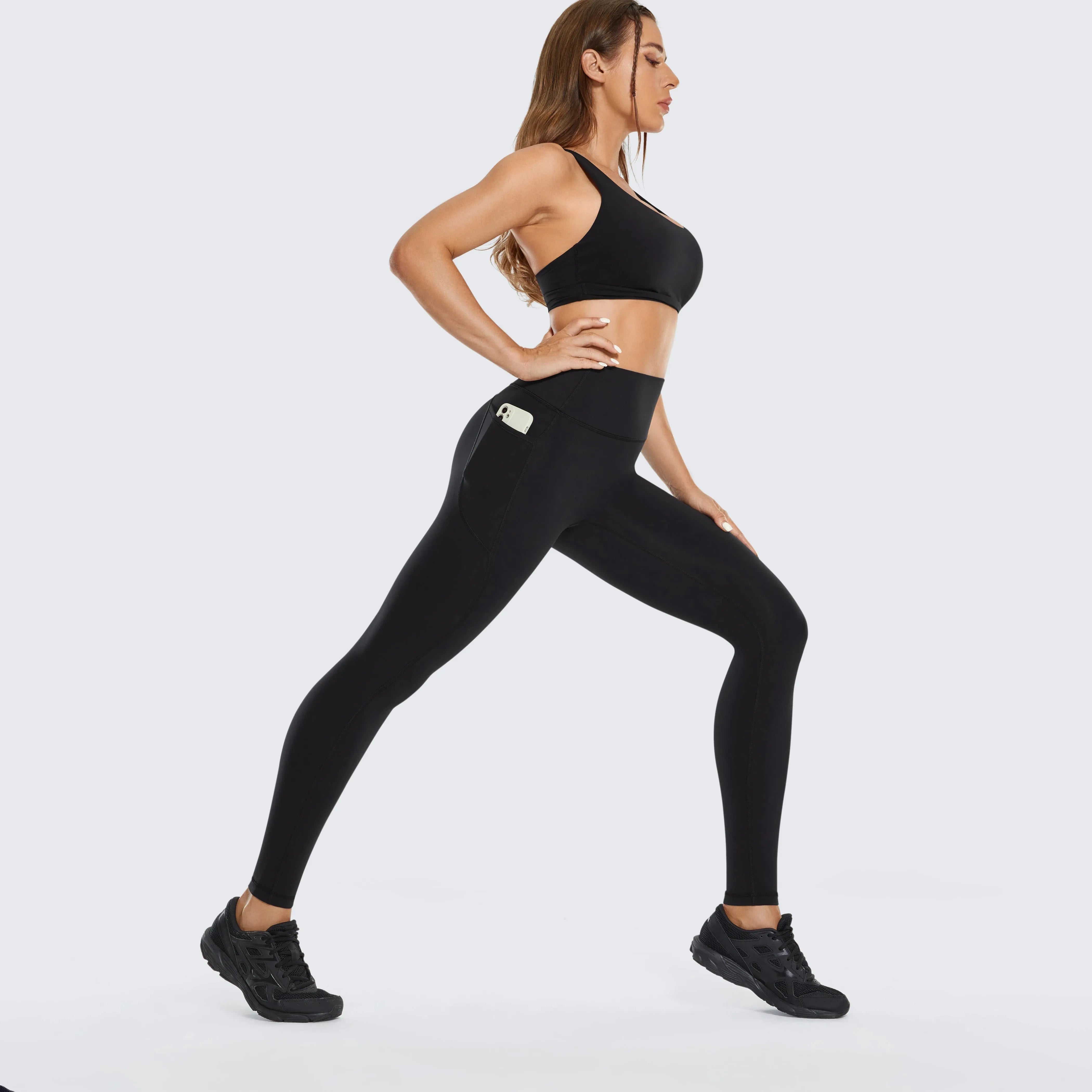 25 Inch High Waisted Naked Feeling Yoga Pants for Women - Elastic Cargo Workout Leggings with Hips Lifting Design | Perfect for Gym, Running & Casual Wear