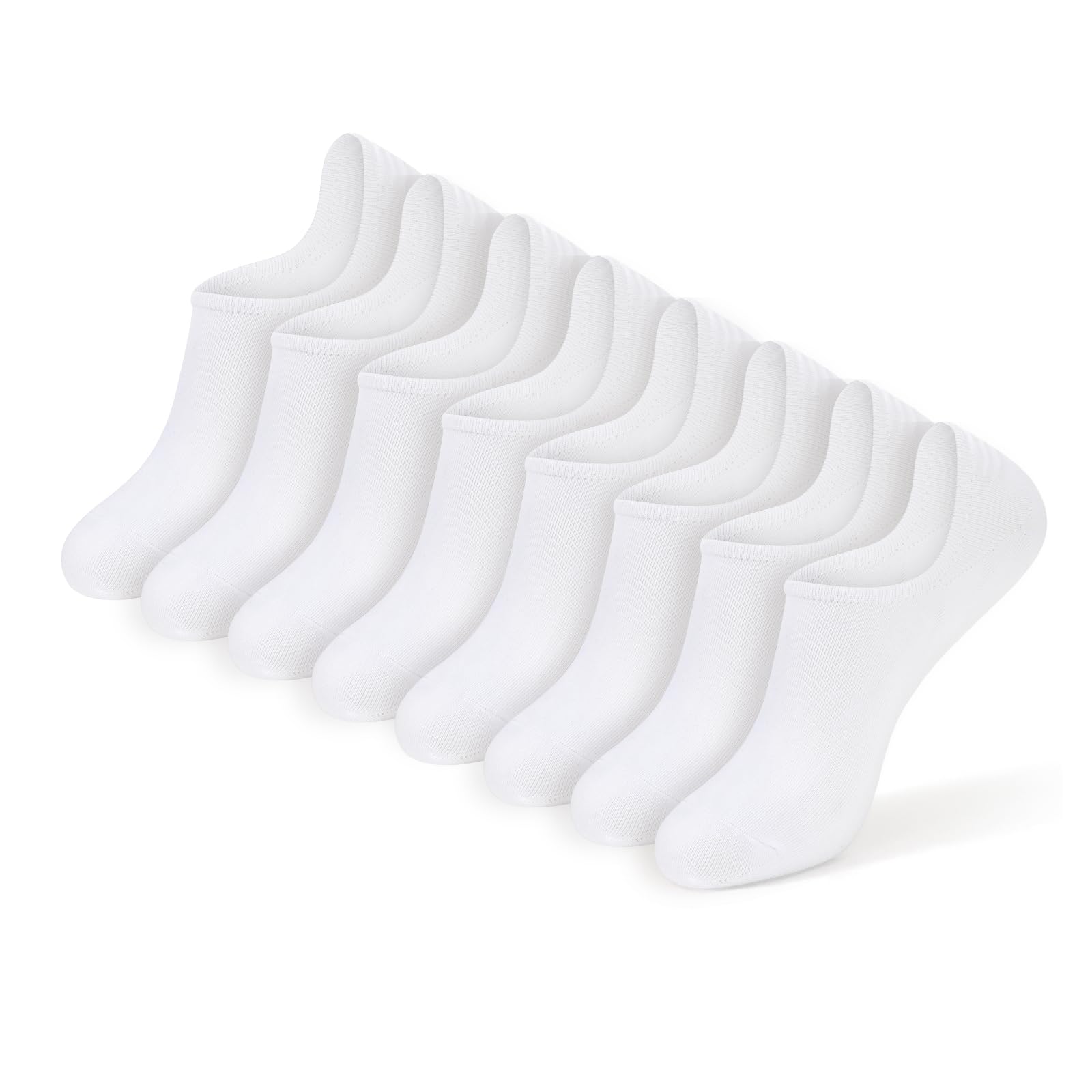 GUUNIEE Women's No Show Socks 6 Pairs - Invisible Low Cut Non Slip for Sneakers & Flats