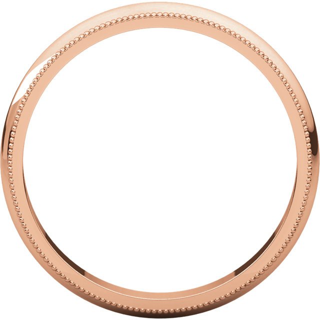 14K Gold 3mm Milgrain Wedding Band for Women - Elegant & Timeless Bridal Ring for Engagement, Anniversary & Special Occasions