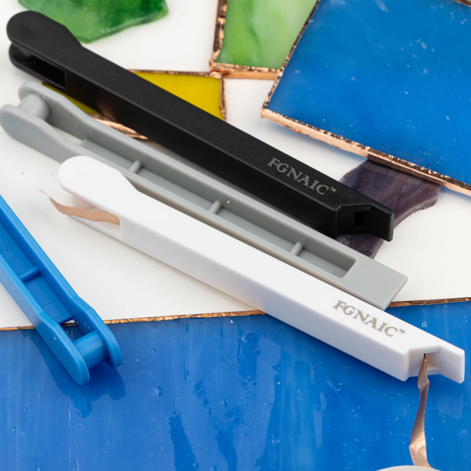 Fgnaic Stained Glass Hand Foiler Tool - Black for DIY Glass Art, Window Decor & Craft Projects