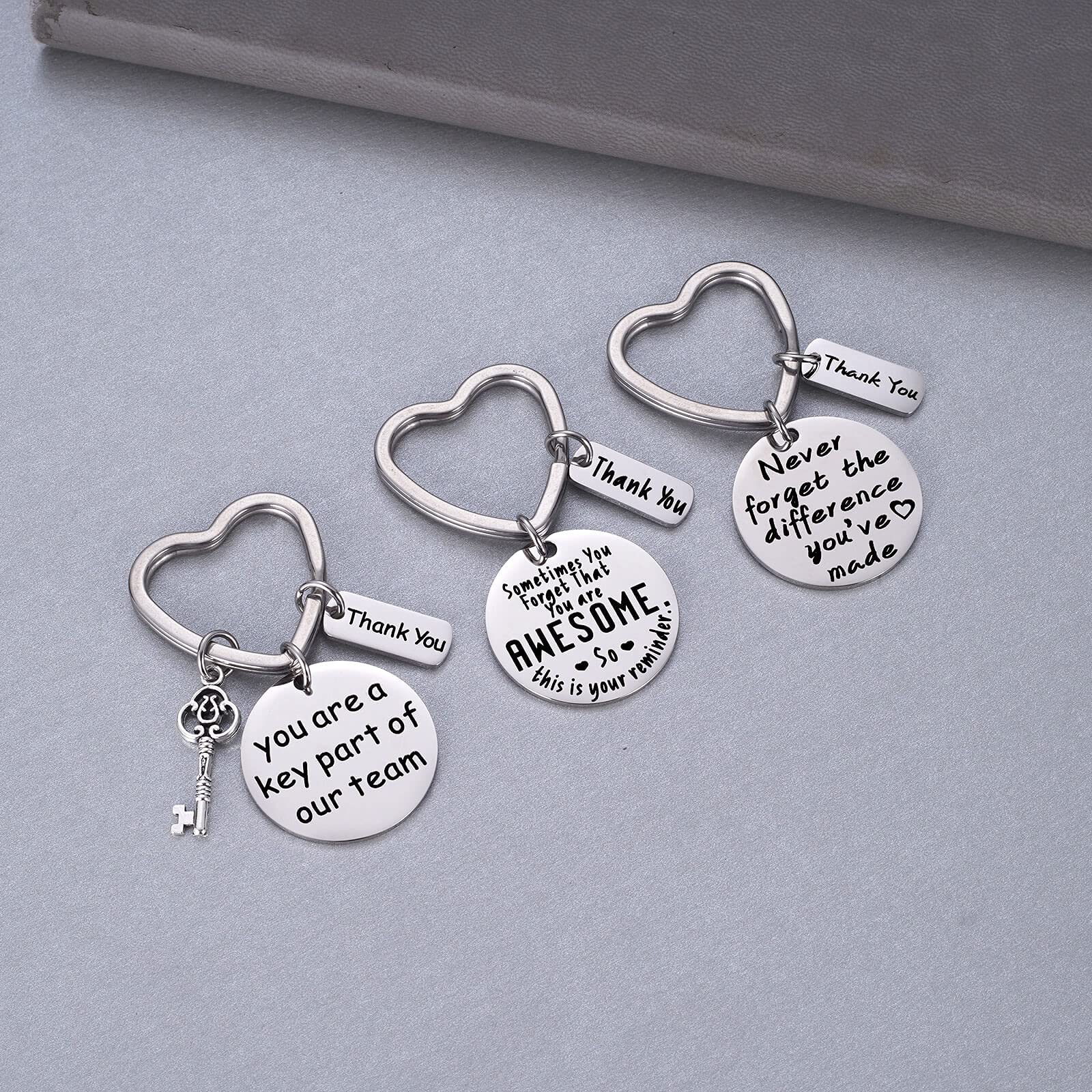 3pcs Employee Appreciation Keychain Set - Retirement & Thank You Gifts for Coworkers, Office Staff & Team Members - Well Done Recognition Awards for Colleagues | Perfect for Work Anniversaries, Farewell Parties & Professional Milestones