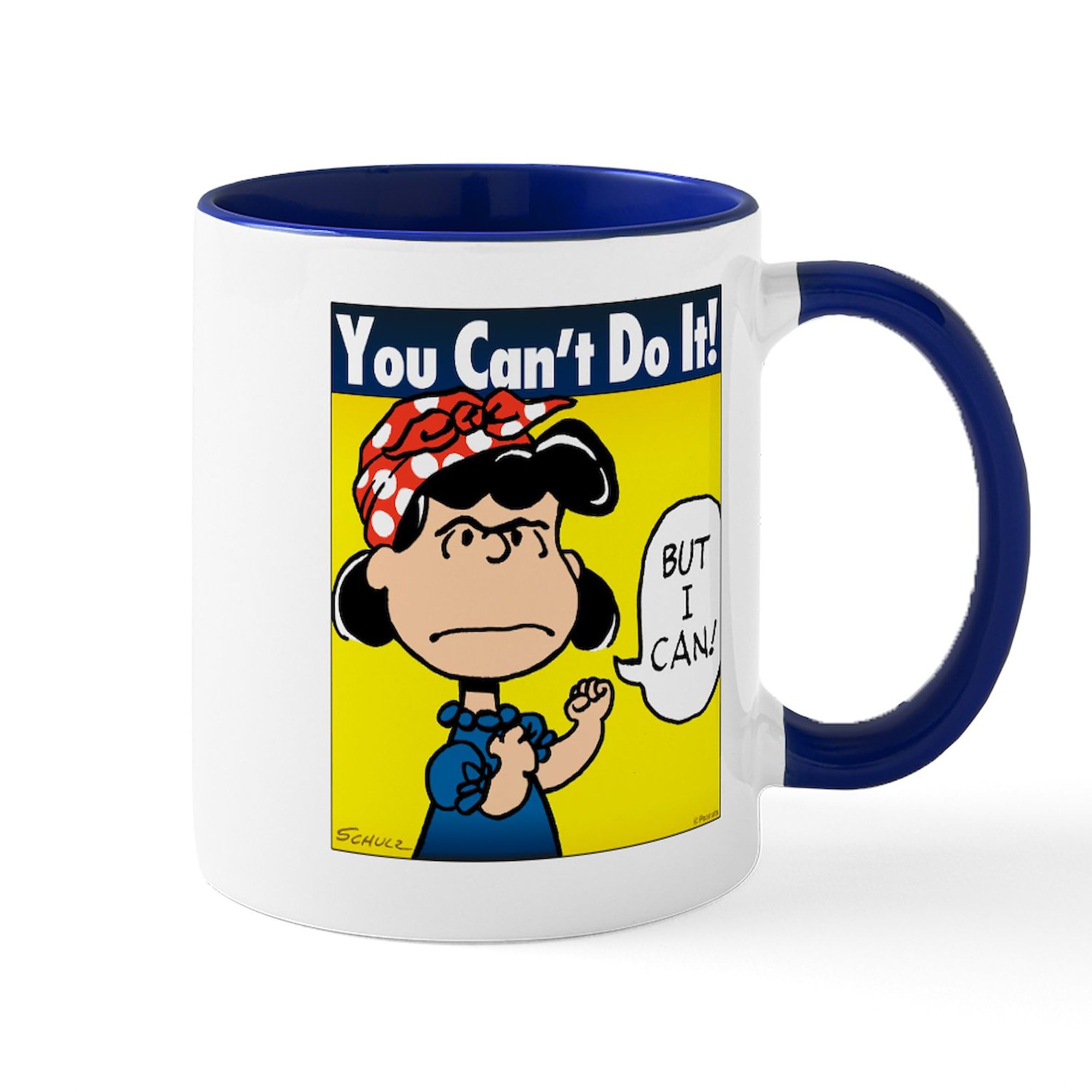 Lucy The Riveter 11 oz (325 ml) Ceramic Coffee Mug - Vintage Inspired Women Empowerment Gift for Office, Home & Daily Use