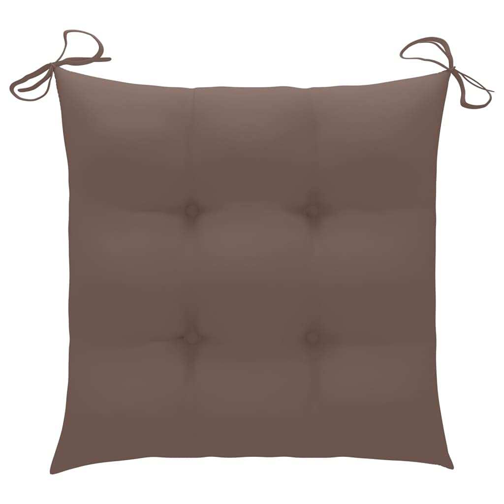Premium Indoor/Outdoor Chair Cushions Set of 4 - Waterproof Garden Swing Seat Cushions & Recliner Replacement Pads for Patio Furniture - 15.7x15.7x2.8 Inches Taupe Fabric - Perfect for Backyard, Deck, Poolside & Sunroom Relaxation