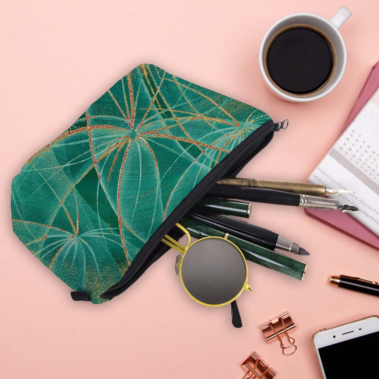 FAVORTALK Large Makeup Bag for Women - Travel Cosmetic Organizer with Zipper & Handle, Spacious Portable Toiletry Bag for Daily Use & Gifts (B1256) | Perfect for Vacation, Gym, Business Trips & Home Storage
