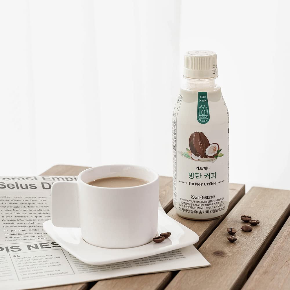 KETOJennie Sugar-Free Bulletproof Coffee with No Additives - Low-Calorie, High-Energy Keto Breakfast Replacement (7.7oz X 24 Pack) - Perfect for Office, Home & On-the-Go Healthy Lifestyle