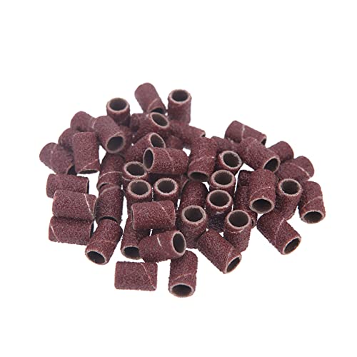 100 Pcs Nail Drill Sanding Bands - 80# 120# 180# Grit Options for Manicure & Pedicure - Professional Nail Art Tools for Nail Drill Machine - Perfect for Salon & Home Nail Care