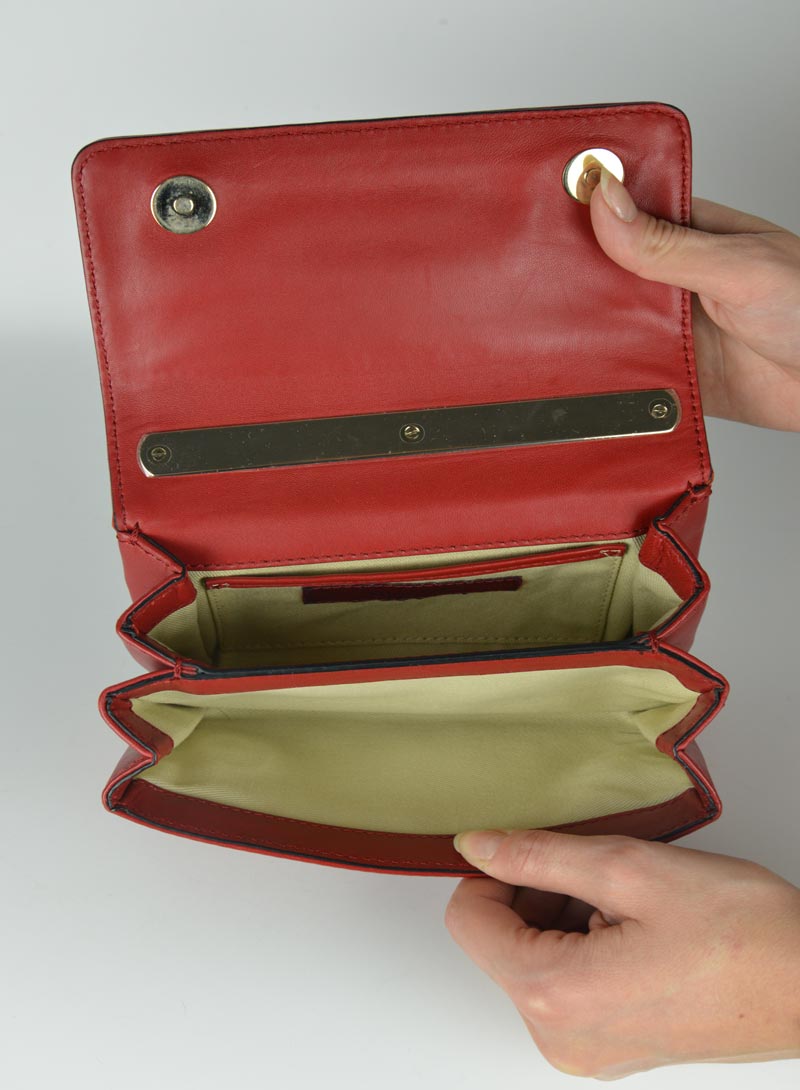 Valentino Va Va Voom Red Leather Studded Handbag - Luxury Designer Crossbody Purse for Women | Perfect for Date Night, Parties & Special Occasions