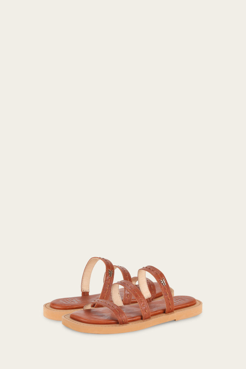 Faye Strappy Slide Sandals - Pre-Owned Women's Fashion Footwear for Casual Outings & Beach Vacations
