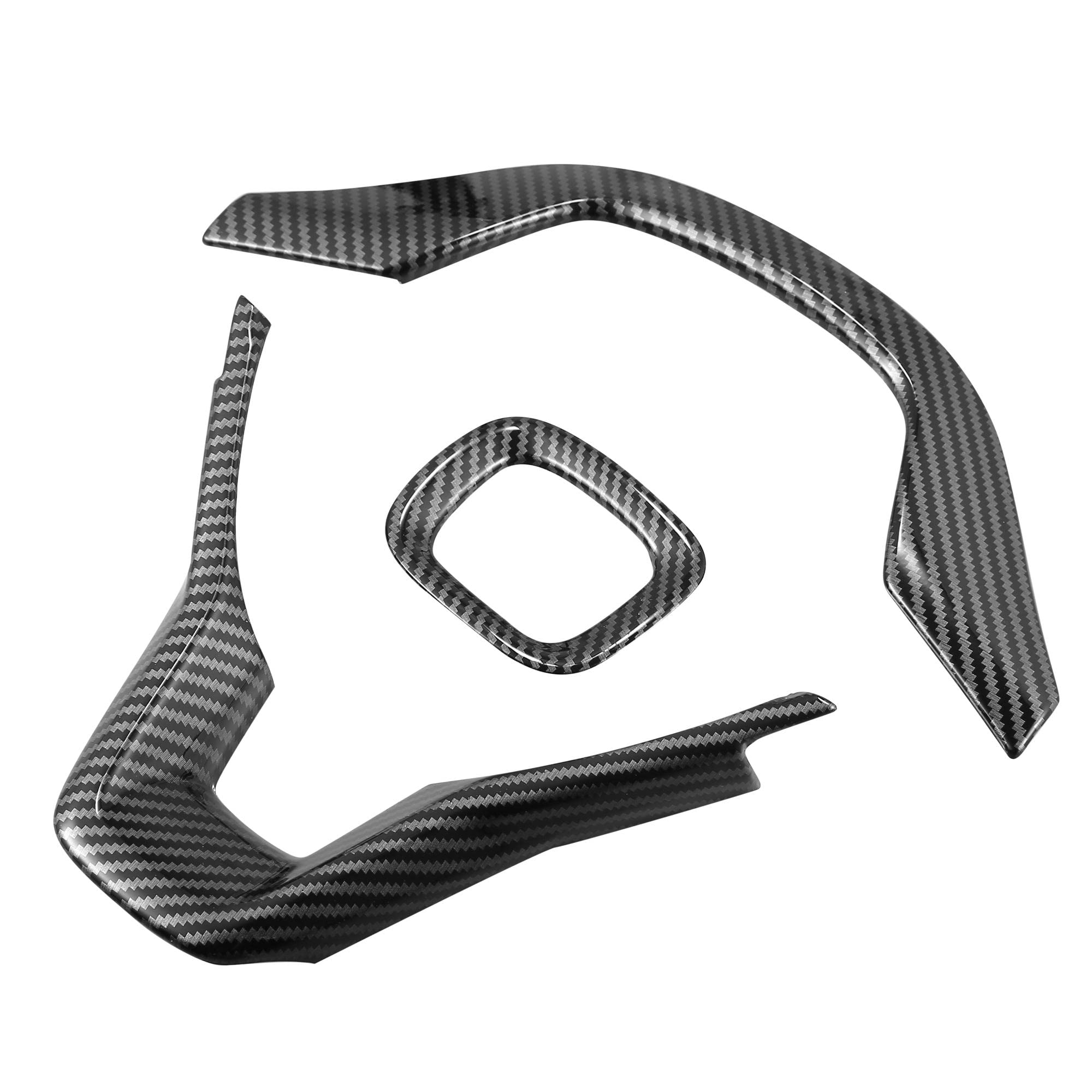 X AUTOHAUX 3-Piece ABS Carbon Fiber Steering Wheel Cover Trim for 2018-2021 Honda Accord - Interior Decoration & Grip Enhancement - Perfect for Daily Commute & Road Trips