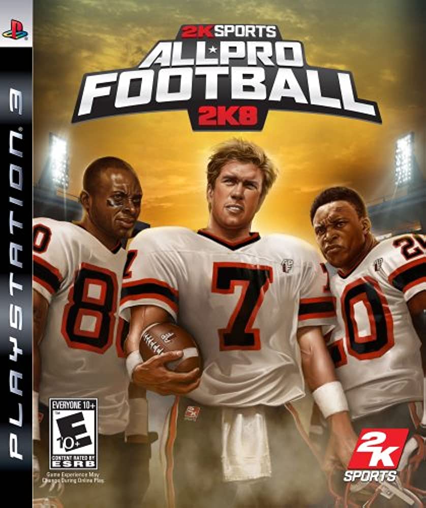 All Pro Football 2K8 - Complete in Box (CIB) for PlayStation 3 PS3 - Authentic NFL Football Video Game for Sports Fans & Collectors - Perfect for Game Nights & Retro Gaming Collections