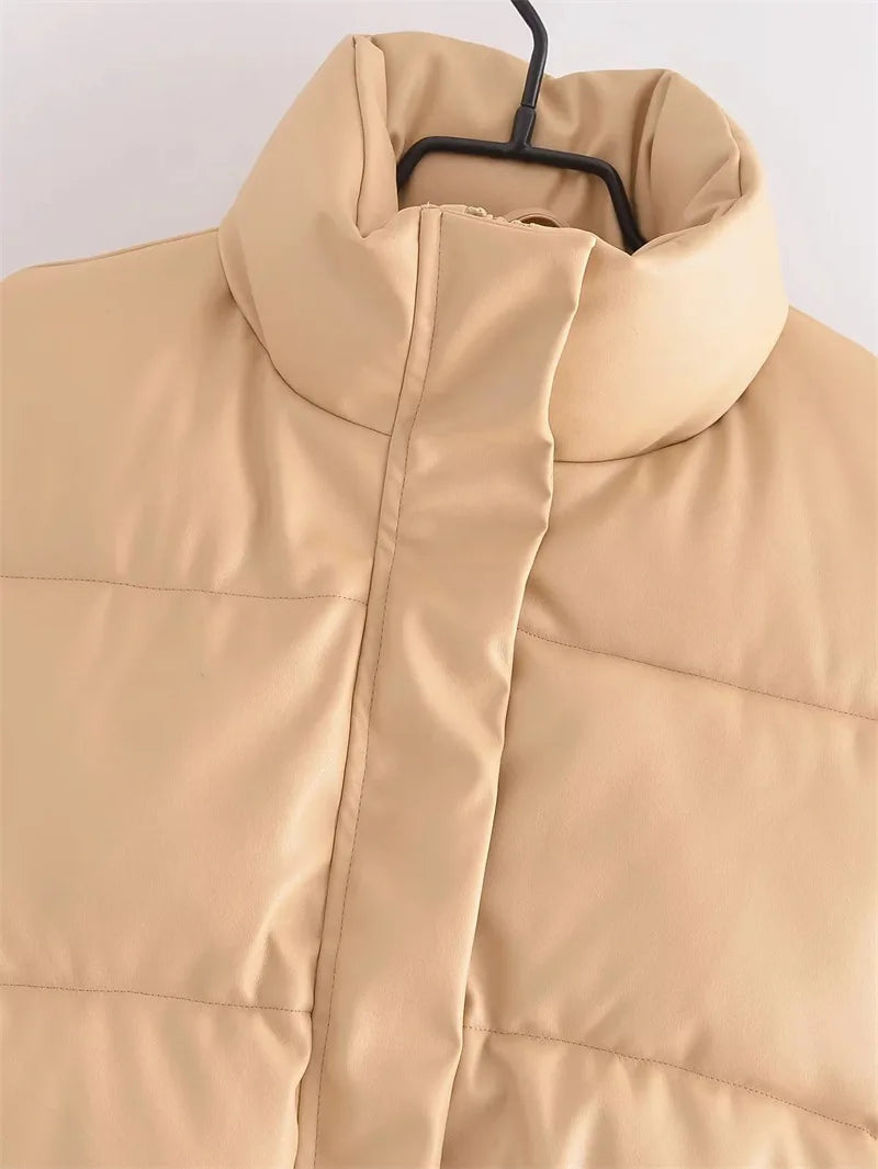 Women's Cotton Vest Short Casual Black Button Up Outwear & Coat - Warm Cropped Top for Autumn Winter 2023 | Perfect for Office, Layering & Everyday Wear