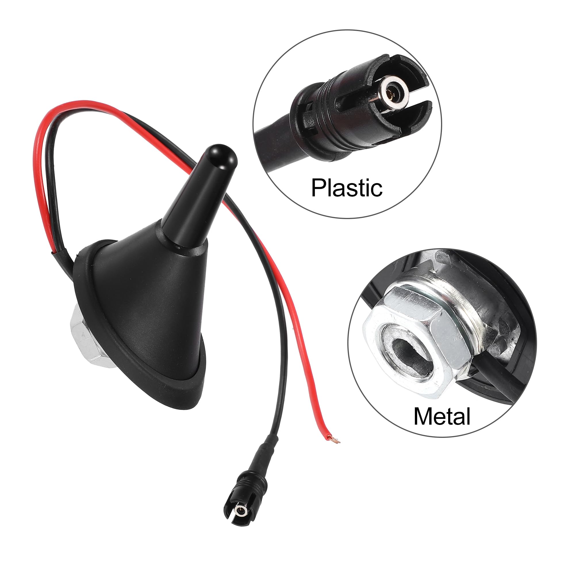 X AUTOHAUX Universal 3cm Short Car Antenna Replacement - Compatible with Most Vehicles, Compact Design for Improved Signal Reception - Perfect for Cars, Trucks & SUVs