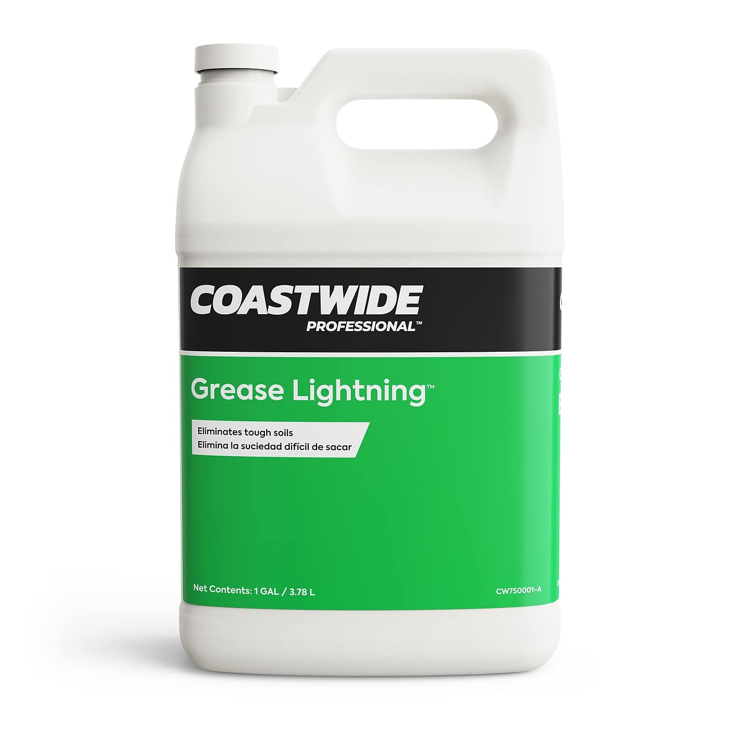 Brighton 780570 Grease Lightning All-Purpose Heavy Duty Alkaline Cleaner - 1 Gallon (4-Pack) - Industrial & Home Kitchen Degreaser for Stoves, Grills, Ovens & More