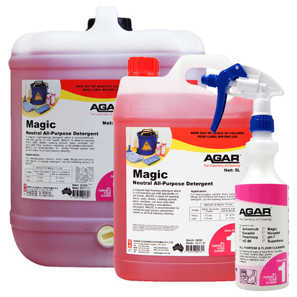 Agar Magic Neutral High Foaming All-Purpose Detergent | Gentle Cleaning for Dishes, Laundry & Surfaces | Perfect for Home & Commercial Use