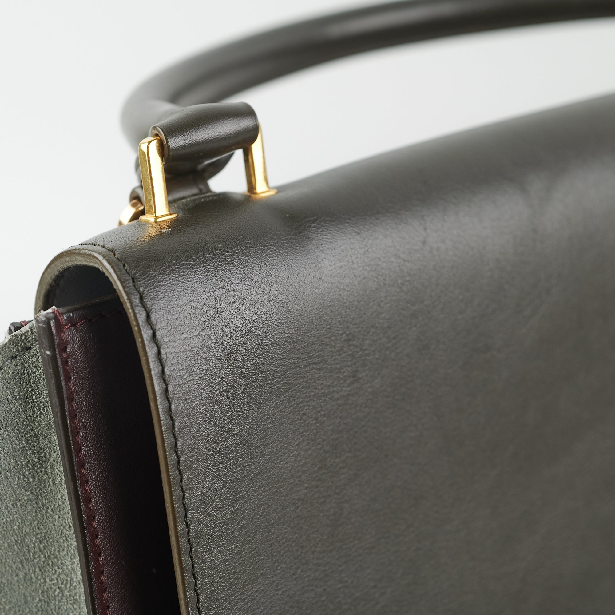 Celine Trapeze Two-Toned Leather Handbag for Women - Luxury Designer Shoulder Bag & Crossbody Purse - Perfect for Work, Travel and Evening Events