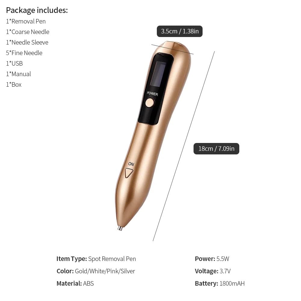 Professional Mole & Spot Remover Pen - Fast & Painless Skin Tag Removal for Face & Body - Perfect for Home Use & Travel Skincare