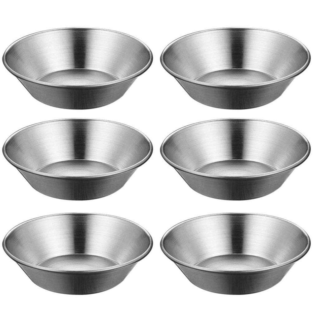Premium 6-Piece Stainless Steel Cupcake & Egg Tart Mold Set - Non-Stick Baking Pans for Muffins, Tartlets, and Pastries - Perfect for Home Baking, Party Desserts, and Professional Kitchen Use