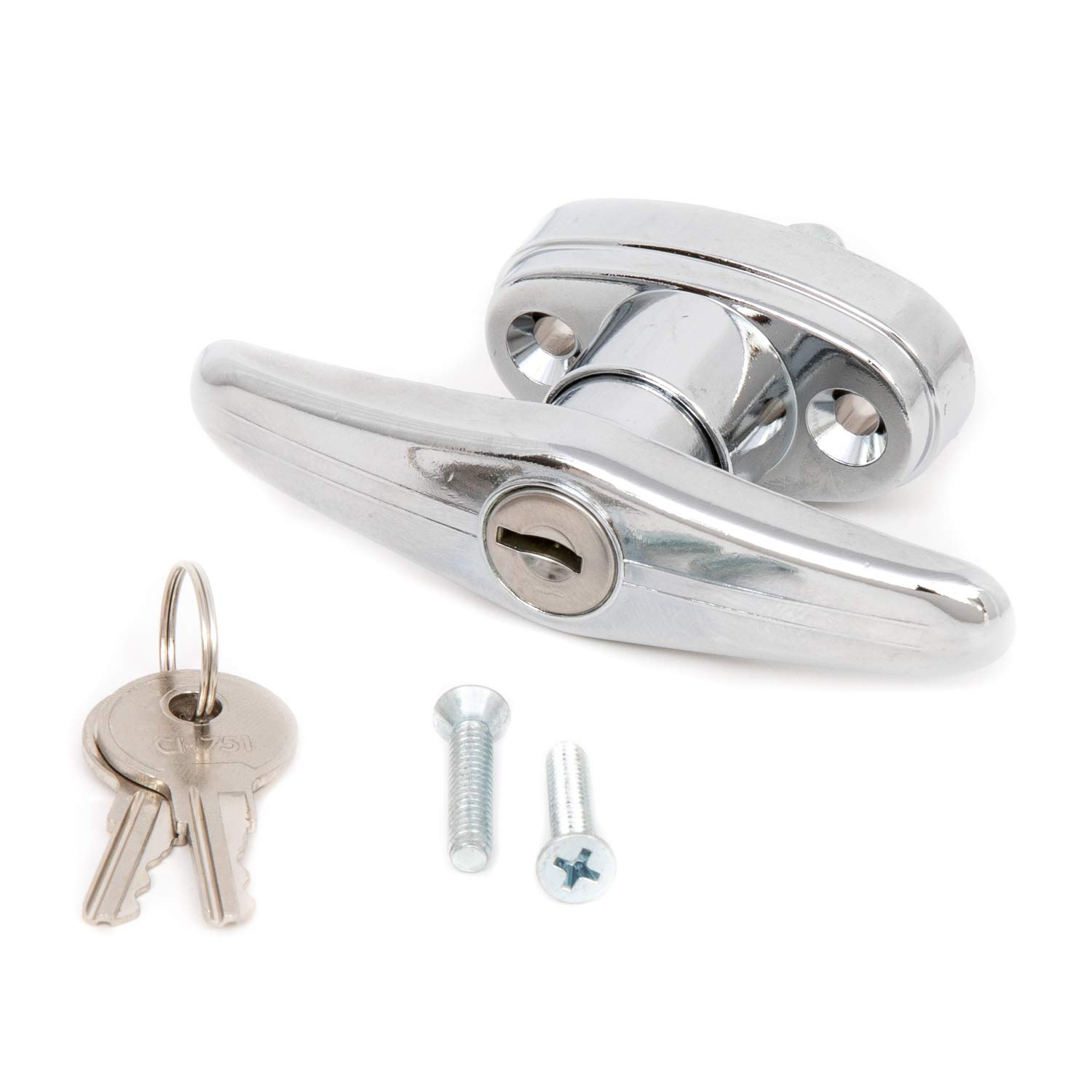 Lockable T-Handle with Key for Square Latch - Secure Trash Chute & Linen Chute Doors - Ideal for Commercial Buildings, Hospitals, and Apartment Complexes