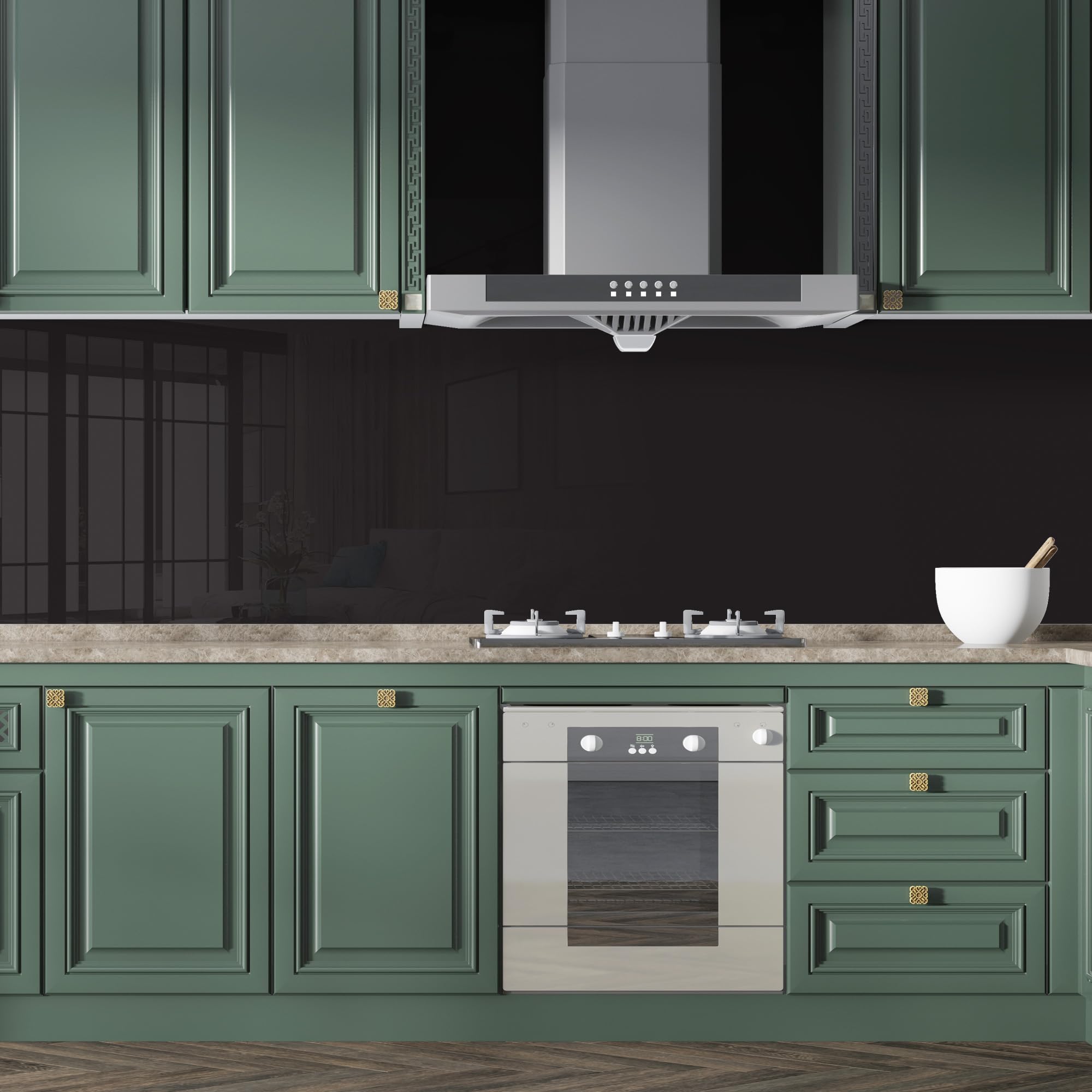 Tempered Glass Kitchen Backsplash - 30x20