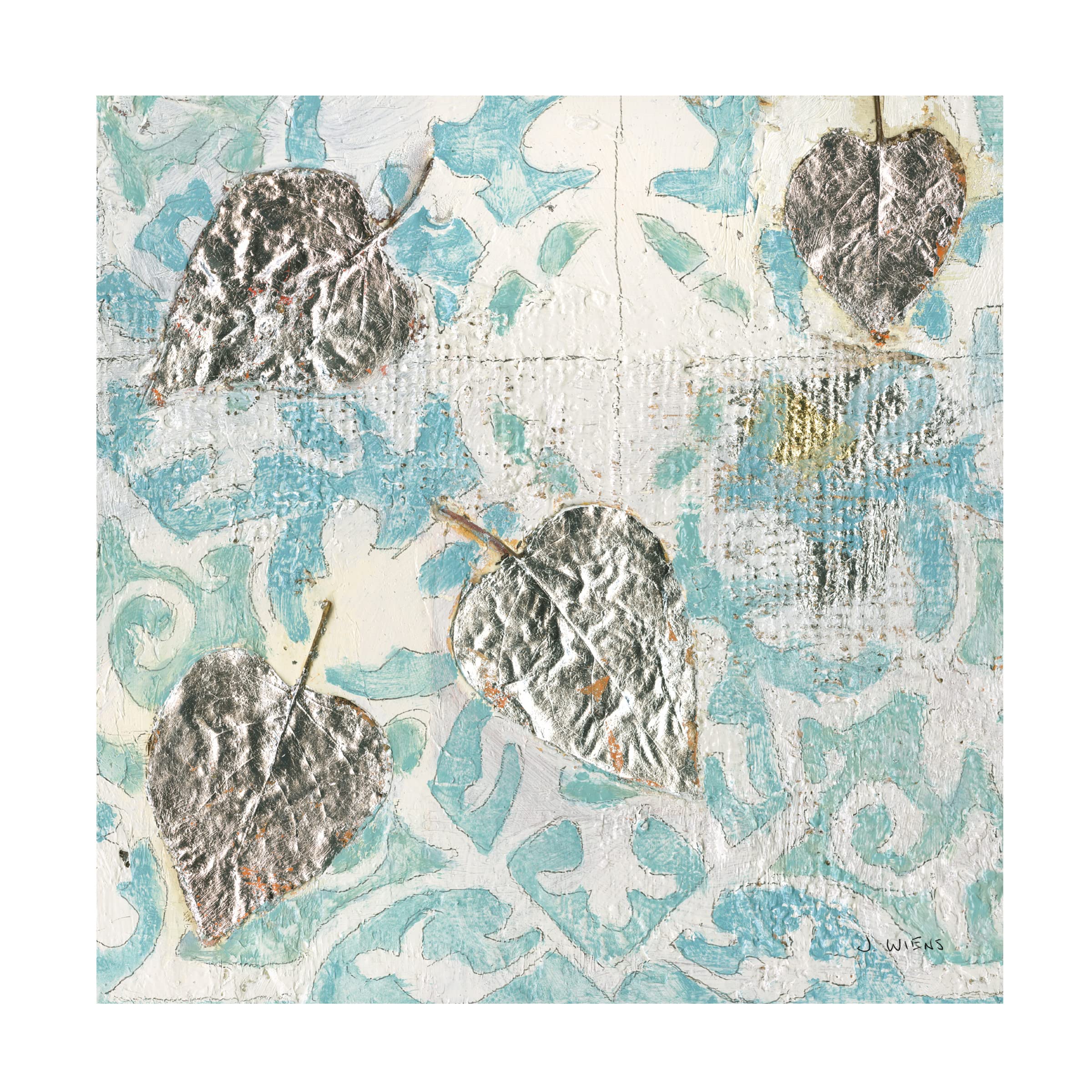 Gracefully Blue I Canvas Art by James Wiens - Handmade Wall Decor for Living Room, Bedroom & Office - Modern Abstract Painting - Trademark Fine Art Collection